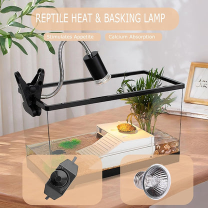 Turtle Tank Starter Kit, Upgraded Aquarium Fish Tank Kit with Filter,Fish Net, Reptile Habitat with Adjustable UV Lamp & Lid,Bask Platform for Crabs,Amphibians,Reptiles.(15.4" * 8.5" * 8.35")