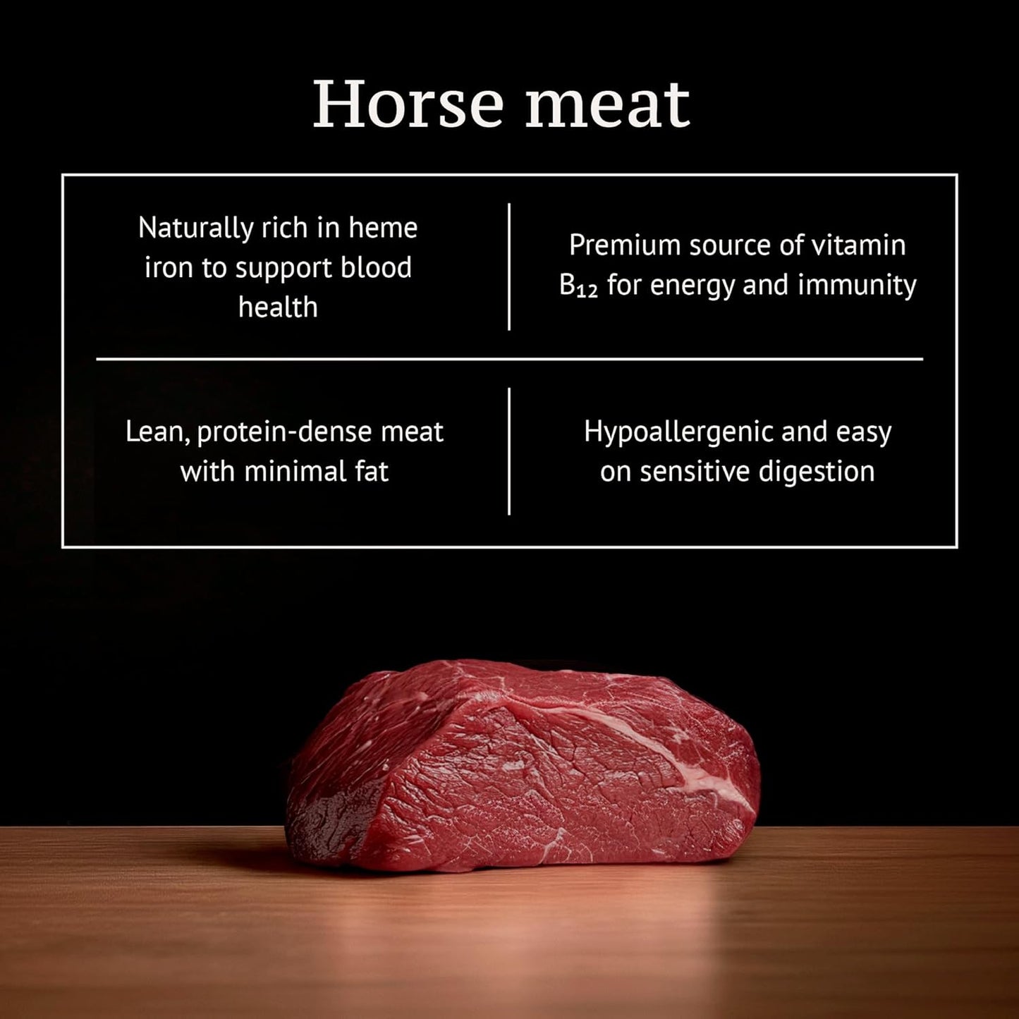 Freeze Dried Raw Dog Food, 100% Horse Meat, Allergy Relief, Monoprotein, Training Treats or Toppings, Single Ingredient, All Natural, for Puppies, Adults and Seniors, 3.17 oz Bag