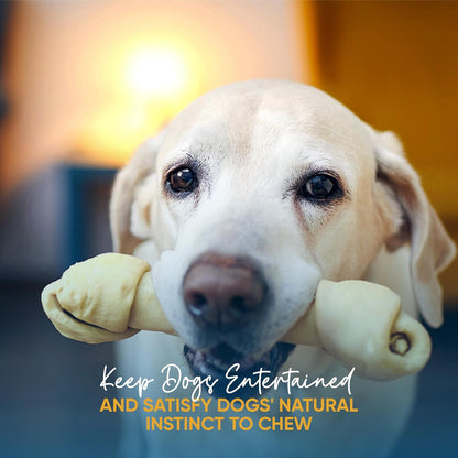 123 Treats | Dog Rawhide Bones Chews 3-4" (50 Count) Premium Rawhide Dog Bones | Free Range Grass Fed Cattle with No Hormones, Additives or Chemicals