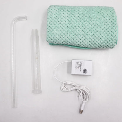 USB-Powered Reptile Shower Kit with Waterfall Fountain & Plush Towel – Bathing Essentials for Bearded Dragons, Frogs & Small Pets