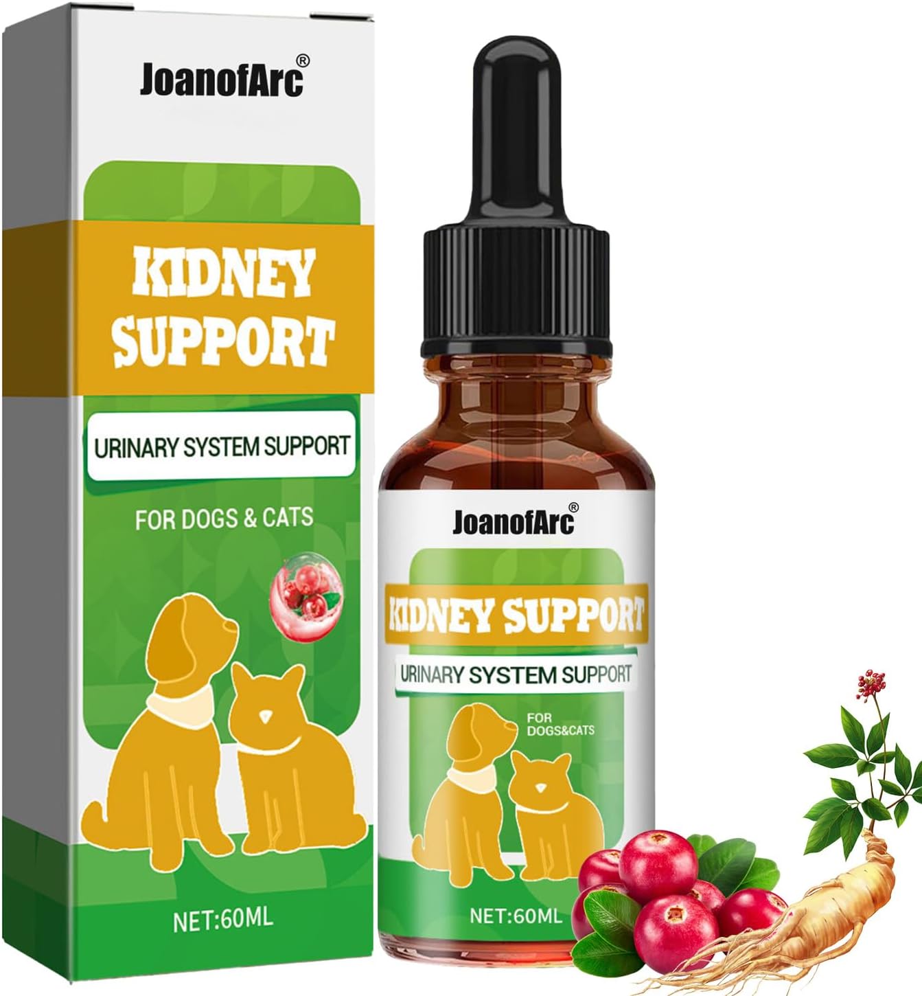 Dog Multivitamin, Dog Multivitamin Liquid Drops Supplements, Dog Vitamins for Support Skin & Coat, Heart Health, Bones, Joint, Immune System Support, 60ml