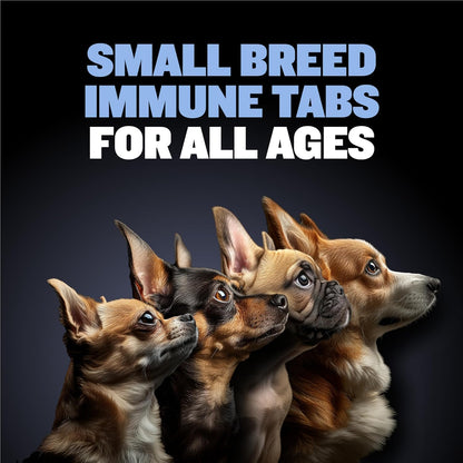 Bully Max Small Breed Dog Immune Support Tablets - Chewable Multivitamin Immunity Booster Supplement for Puppy & Adult Dogs - Pet Vitamins with Astaxanthin, Colostrum, Turmeric - 30 Tabs (2 Bottles)