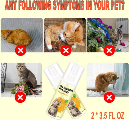 Cat Deterrent Spray – Anti-Scratch Cat Spray 100% Natural, Plant-Based Formula to Stop Scratching