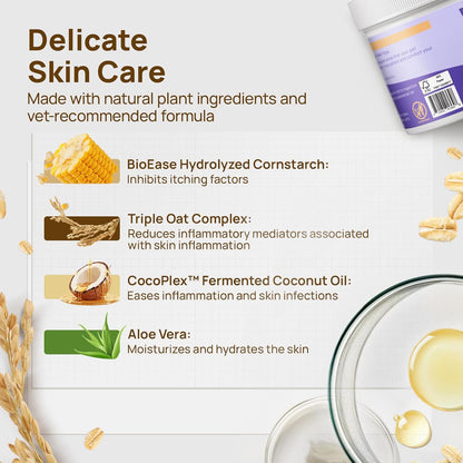 HICC PET Itch Relief Wipes, Hot Spot Treatment for Dogs & Cats