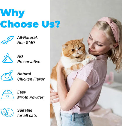 Cat Dental Care - gingivitis Treatment - Relieves Bad Breath, Supports Teeth, Gums, Mouth & Digestion, Removes Plaque, Controls Tartar, Promotes Cat Mouth Health, Natural Extracts, 2.11 oz Powder