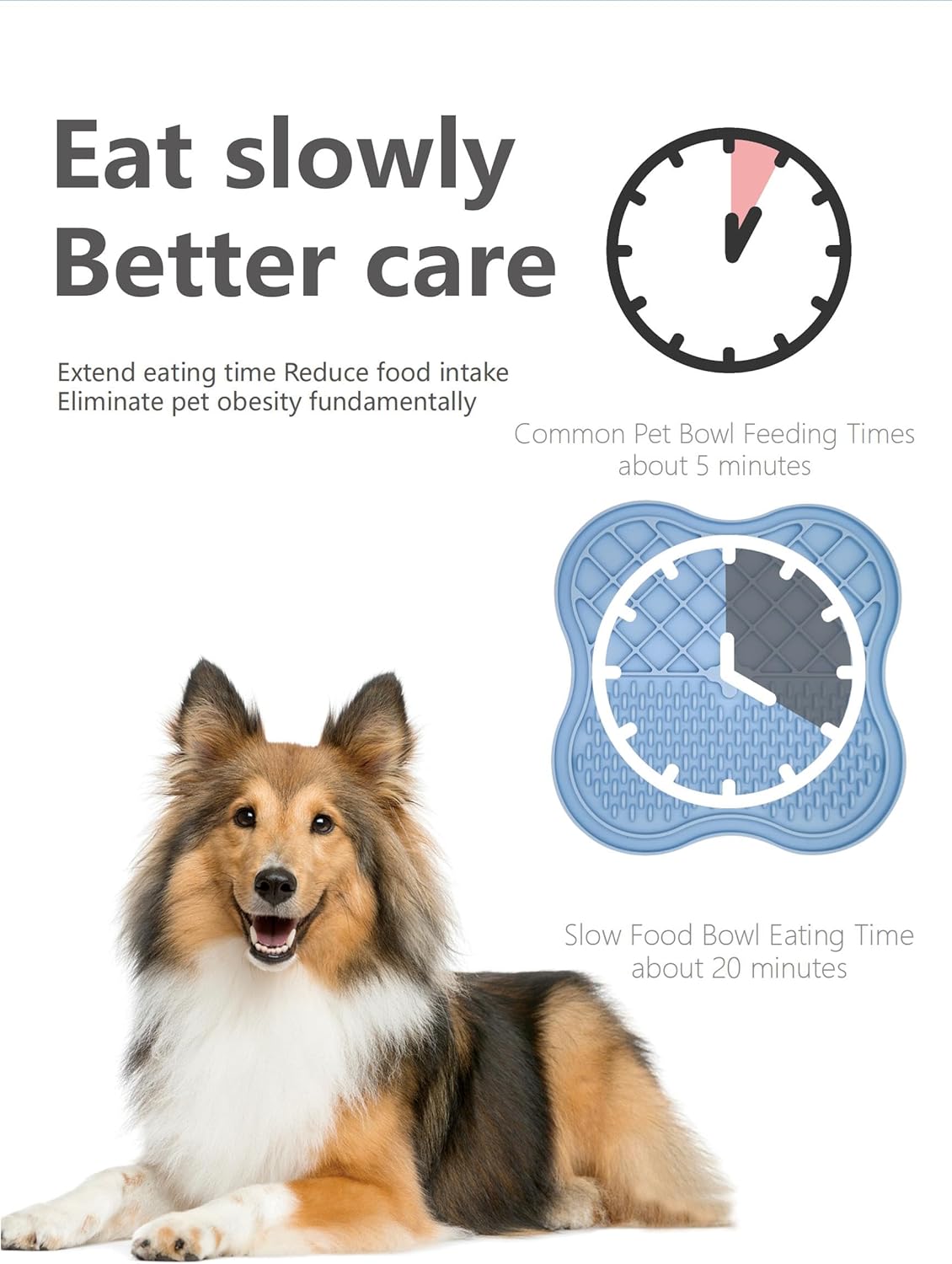 Lick Mat for Dogs, Dog Lick Mat, Cat Lick Mat, Dog Lick Mat with Suction Cups, Dog Licking Mat, Dog Peanut Butter Lick Pad, Puppy Lick Mat, Slow Feeders (Blue, 8.27in)