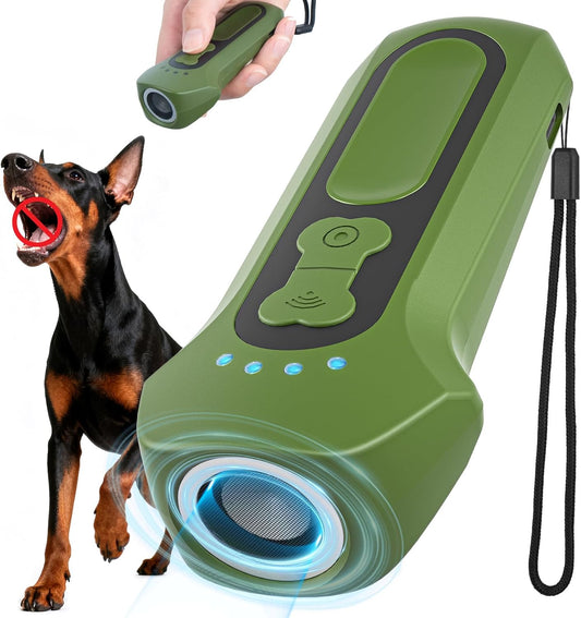 Dog Bark Deterrent Devices, Ultrasonic Anti Barking Device for Dogs, Portable Dog Training Device Safe for Dogs & Human 65FT Bark Control Barks No More Indoor Outdoors Behavior Correct