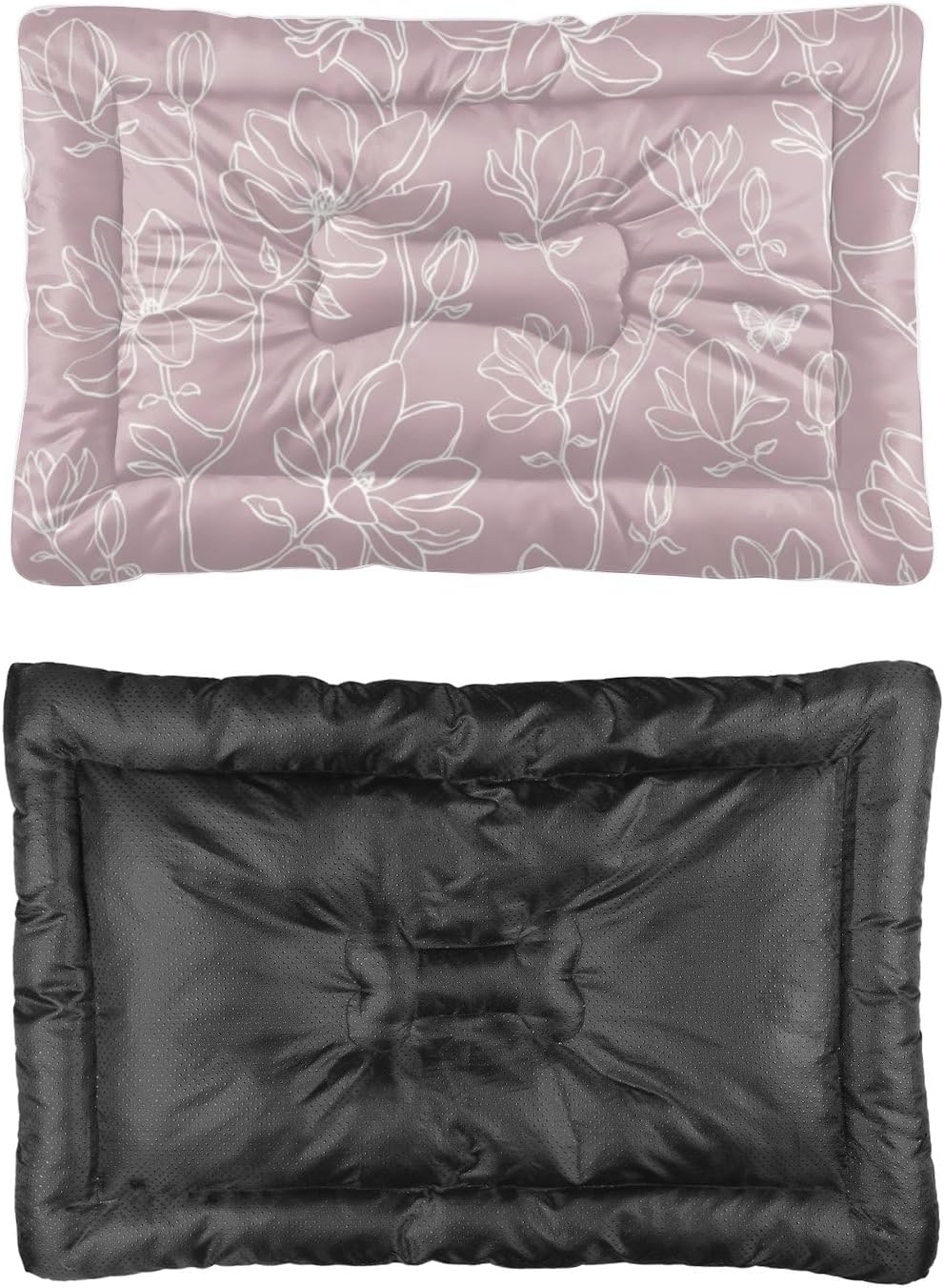 Magnolia Pale Purple Comfy Dog Beds for Medium Dogs Bed Mats for Dogs Washable Dog Pad Crate Cushion Washable Non-Slip Pet Crate Bed Kennel Beds Mat Medium Sized Indoor Outdoor 36X24 Inch