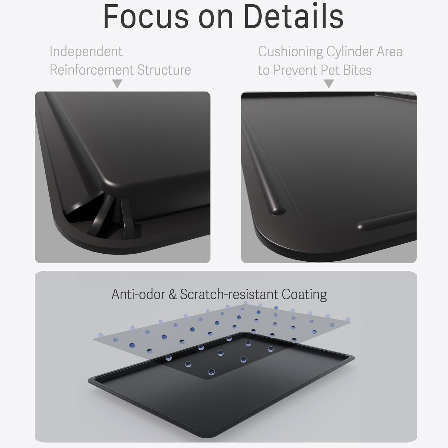 Durable Dog Kennel Tray ChewProof Replacement 41" - Easy Clean Super Composite Pan for Metal Cage - Tough Floor Liner for Pet Kennel Crates