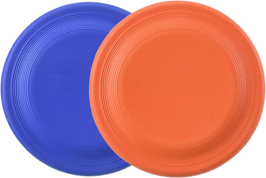 Dog Flying Disc (2 Pack) - Durable Rubber Flying Disc Dog Toy - 9.25" Indestructible Rubber Dog Fetch Toy - Puncture Resistant & Bite Resistant Extremely - for Medium Large Dogs