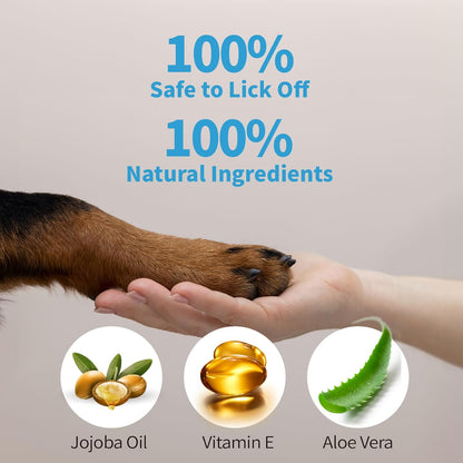 Mooncat Pet Eye Wipes and Paw Balm Bundle, 40 Count Finger Cot Tear Stain Remover, 2oz Lick Safe Natural Moisturizer for Dry Cracked Pads and Nose