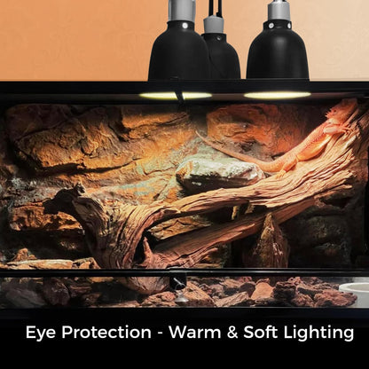 Reptile Heat Lamp 100W, 2 Pack Intense UVA Basking Light Bulbs, Flat-Base Heat Emitter, Heat Lamp Bulb for Reptile Chick