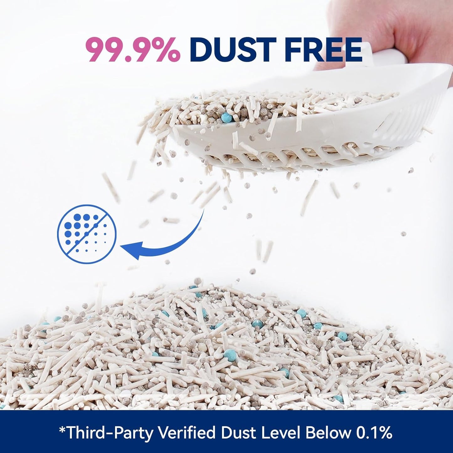 OPET Mixed Tofu Cat Litter -Strong Clumping Litter, Mixed Tofu and Bentonite, 99.9% Dust Free and Flushable Cat Litter, Natural Sustainable Ingredients Odor Control, Low Tracking（18lb, White Tea）