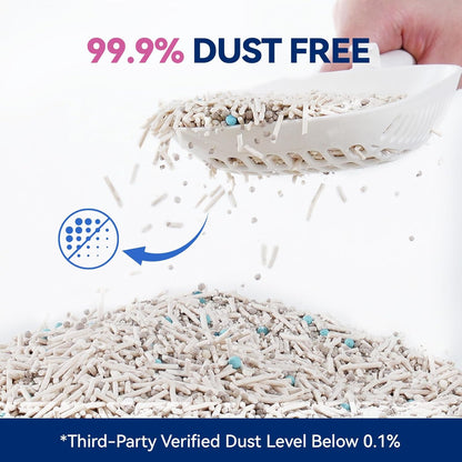 OPET Mixed Tofu Cat Litter -Strong Clumping Litter, Mixed Tofu and Bentonite, 99.9% Dust Free and Flushable Cat Litter, Natural Sustainable Ingredients Odor Control, Low Tracking（18lb, White Tea）