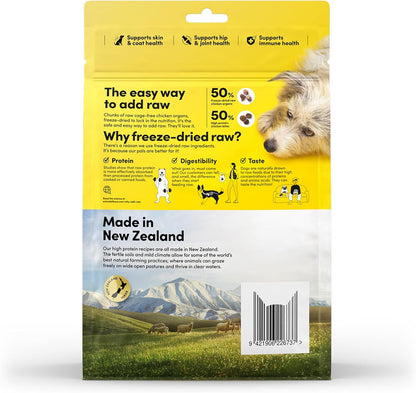 RawMix50 Premium Freeze-Dried Raw Cage-Free Chicken Recipe Dog Food, Protein Rich, Includes Kibble, Non-GMO, No Wheat or Corn, 12 oz