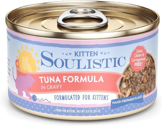 Soulistic Kitten, Tuna Formula in Gravy, 3oz Can, Pack of 12