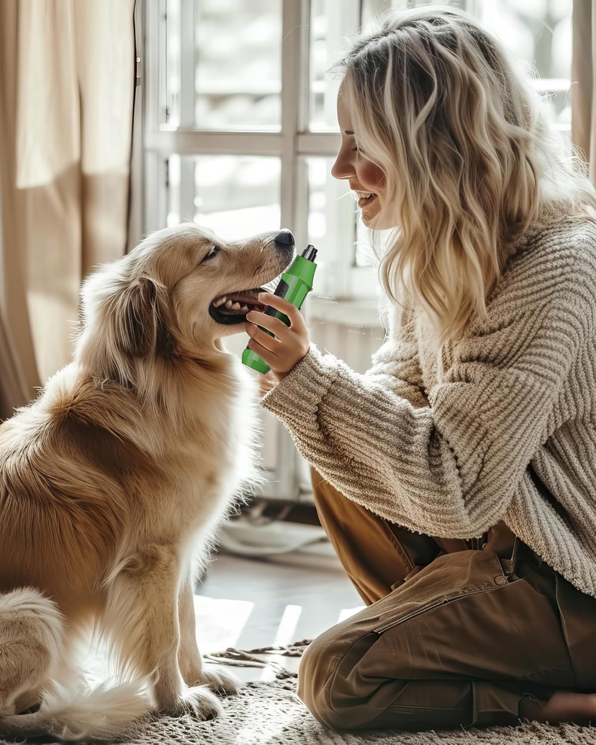 YABIFE 7-Speed Pet Nail Grinder with Light – Heavy Duty, Whisper Quiet Nail Trimmer for Dogs, Cats, Birds & Small Animals – Single-Handed Operation