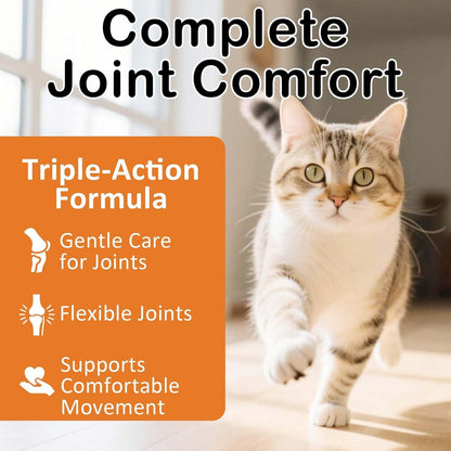 Cat Hip + Joint Health Crunchy & Creamy Chews, Joint Supplement Cat Treats with Glucosamine, Green Lipped Mussel & Omega-3s, Support Mobility, Flexibility & Comfort for Cats & Kittens, Chicken Flavour