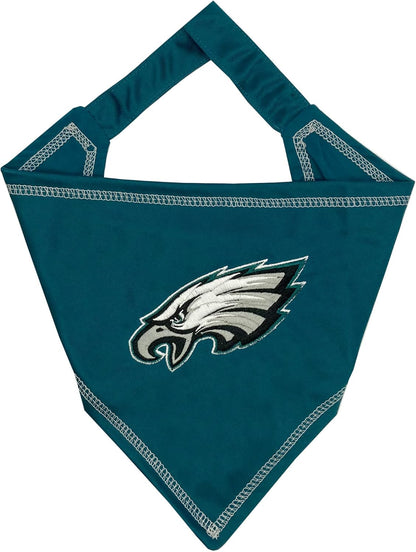 Pets First NFL Philadelphia Eagles TIE Bandana, Large/X-Large. Dog Bandana Scarf Bib for Pet Cat Dog. The Ultimate Game-Day, Party Bandana