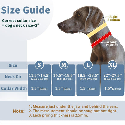Mayerzon No Pull Dog Collar, Patented Martingale Collar for Small Medium Large Dogs with Buckle and Heavy Duty Nylon for Walking Training Hunting, Safe and Easy to Use(L, Green)