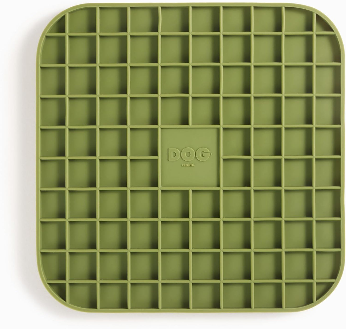 DOG by Dr. Lisa Lick Mat for Dogs - Grooming & Bath Time Mat - Suction Cup Slow Feeder Pad for Dogs - 53 Suction Cups - Great for Brushing, Washing & Feeding - Dishwasher Safe - Vet Created