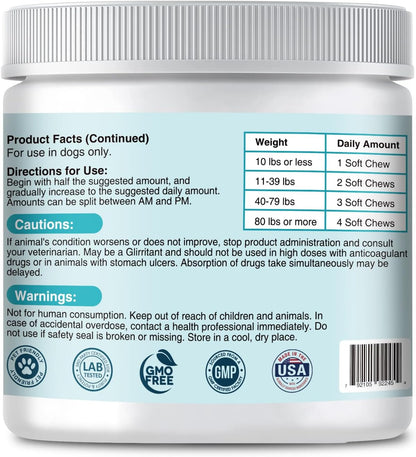 Probiotic Chews for Dogs, Natural Gut Health Support, 120 Soft Chews, Lamb Flavor, 300g