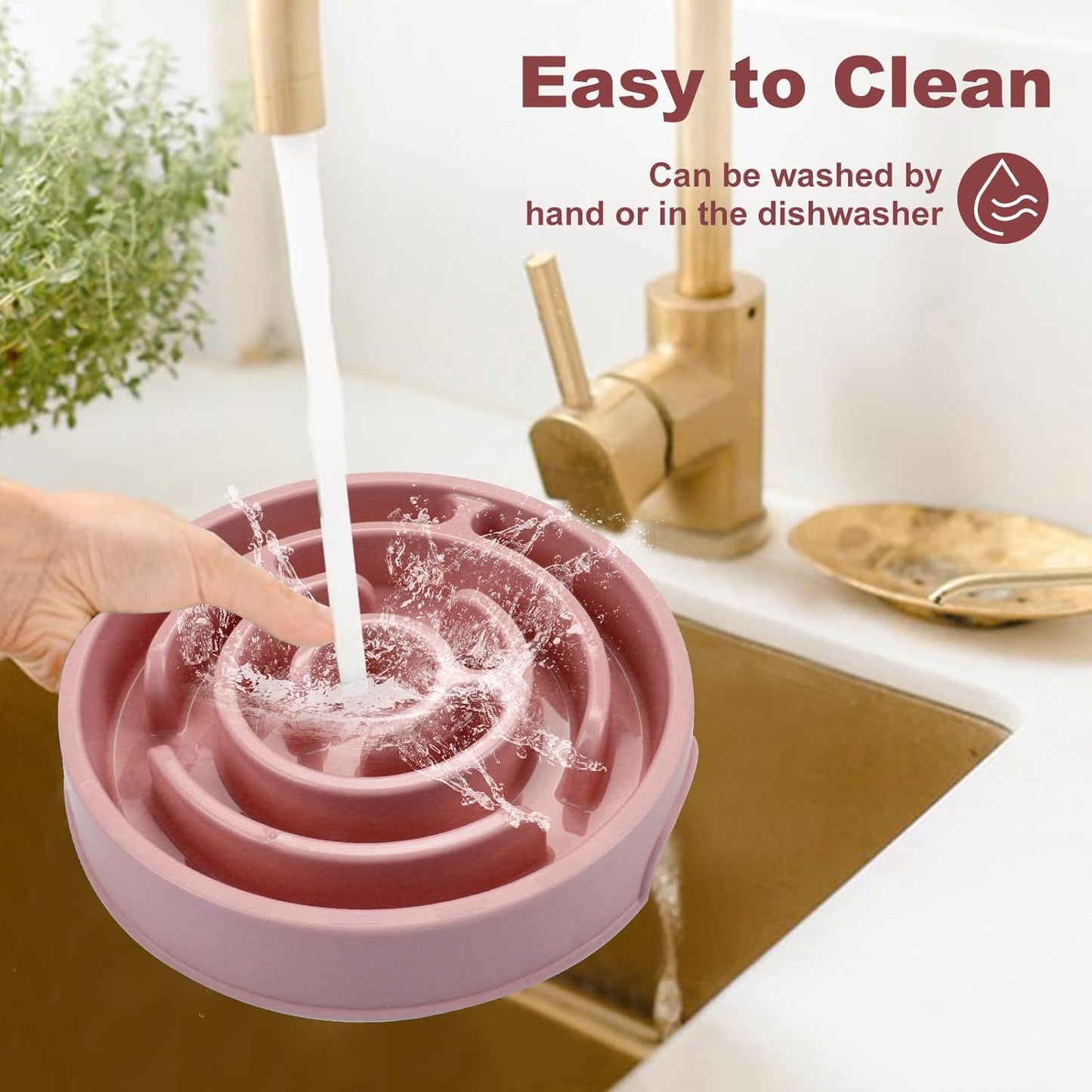 Slow Feeder Dog Bowls, Puzzle Dog Bowl with Anti-Slip, Slow Feeder & Non-Slip Design, Boredom and Anxiety Reducer, Suitable for All Breed Dogs and Cat