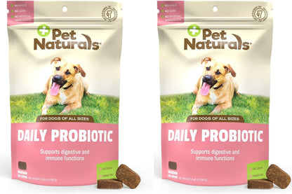Pet Naturals Daily Probiotic for Dogs, Duck Flavor, 320 Chews - 120M CFUs Pre and Probiotics for Dogs Digestive Health, Gut Health, Immune Support, Diarrhea, Allergies and Itching