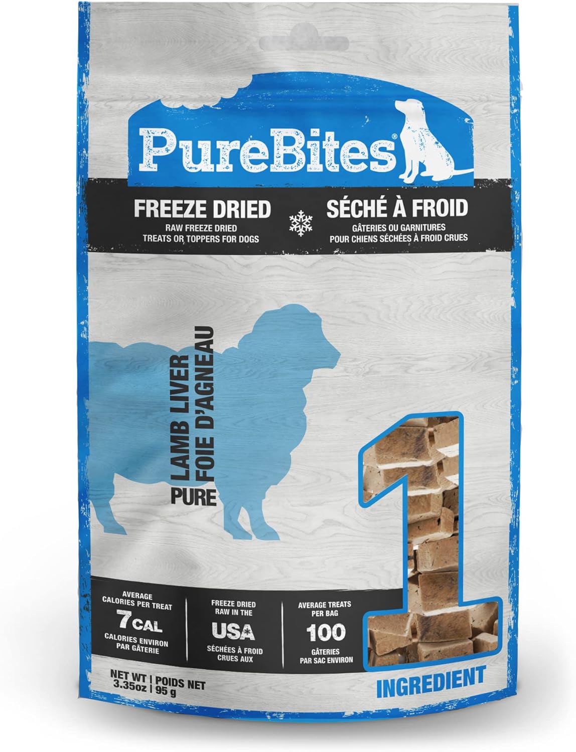 Purebites Lamb For Dogs, 3.35oz/ 95g | Mid Size
