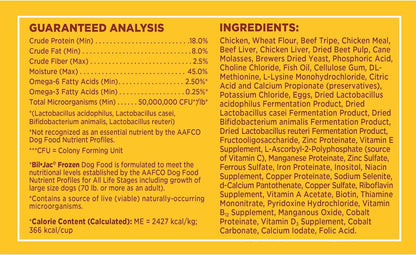 Bil-Jac Frozen Dog Food 5lb (Pack of 4) - Soft Dog Food Small Bites with Real Chicken, Probiotics, Prebiotics, Omega 3-6 for Healthy Complete Meal, Dog Food Topper or Treat