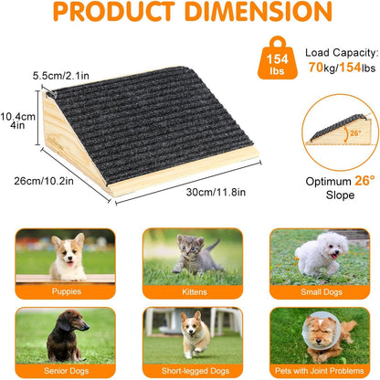 Dog Ramp for Stairs, Non-Slip Dog Stairs, Low-Angled Pet Ramps for Small Dogs and Cats, Medium Dogs, Step and Stair Assist for Injured and Older Pets, 2 Pack