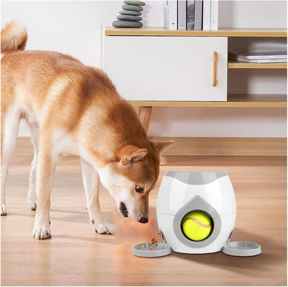 Automatic Dog Ball Launcher Tennis Ball Reward Machine for Small Medium Large Dogs Indoor Outdoor Training Automatic Feeder for Interactive Dog Training Non-Electric Fetch Toy(New Orange)