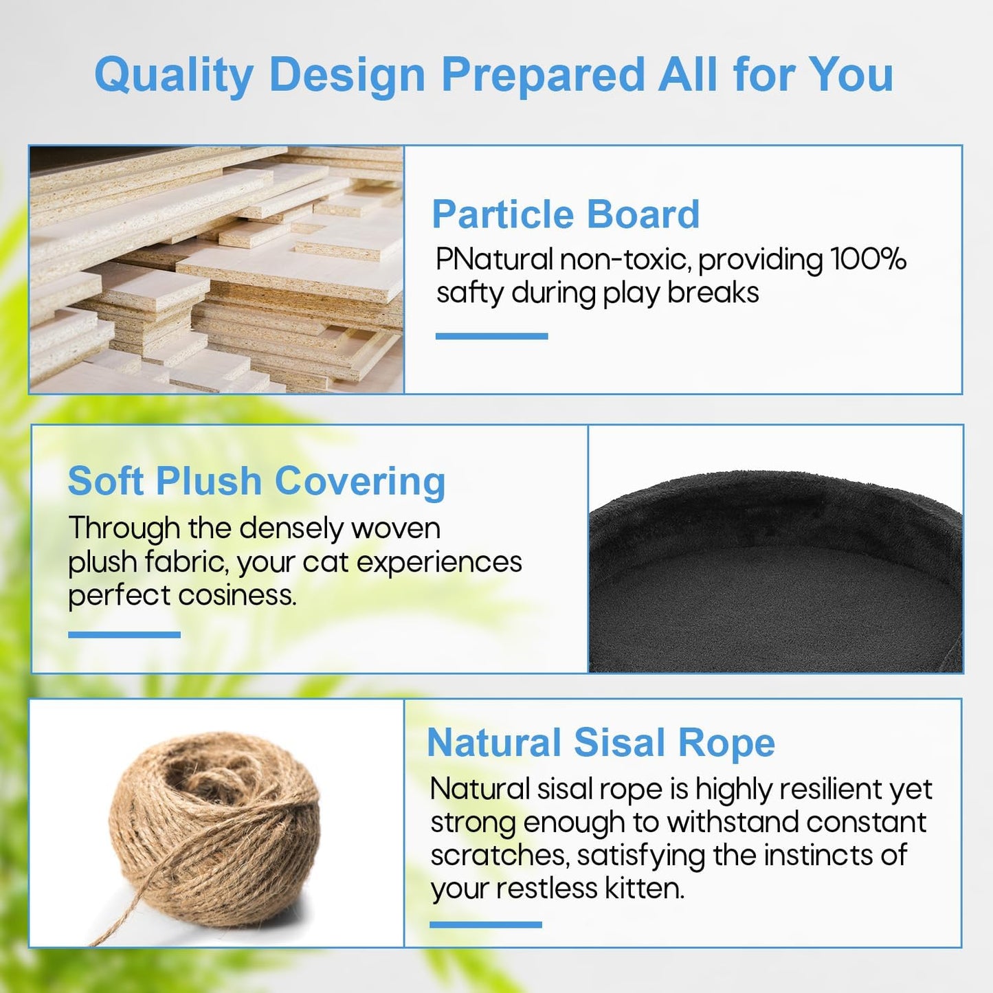 FDW | 54" Cat Tree Tower | Dark Gray | Multi-Level Indoor Activity Center with Sisal Scratching Posts, Condos, Plush Perches, Hanging Cat Toys | Sturdy, Easy to Assemble | for Kittens & Adult Cats