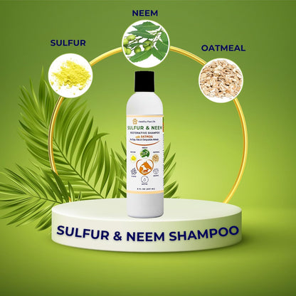 Healthy Paw Life's Sulfur & Neem Restorative Shampoo with Oatmeal