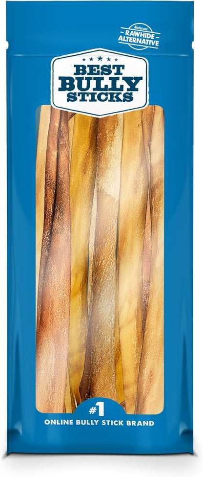 Best Bully Sticks 12 Inch Natural Collagen Sticks for Dogs - 10 Count (Pack of 1) - Long-Lasting, Rawhide Free, Beef Treat
