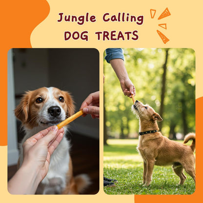 Jungle Calling Collagen Sticks for Dogs, Chicken Flavored Chews, Long Lasting Rawhide Alternative Treats for Small Medium Dog, Healthy Chew Bones, 5 Inch 10.6 oz