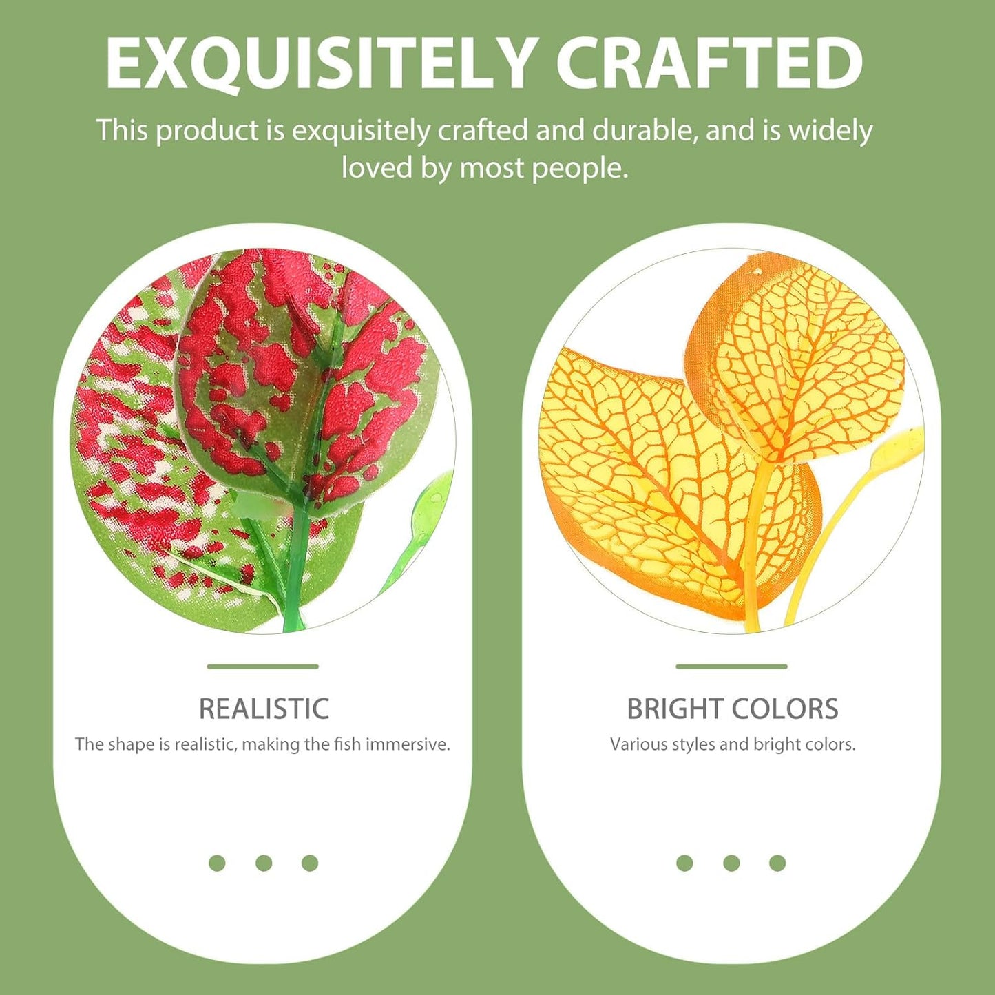 4Pcs Artificial Reptile Plants and Plastic Leaves Decor for Terrarium Habitat Landscaping, Natural Style Decorative Leaves for Turtle, Lizard, Snake Enclosures