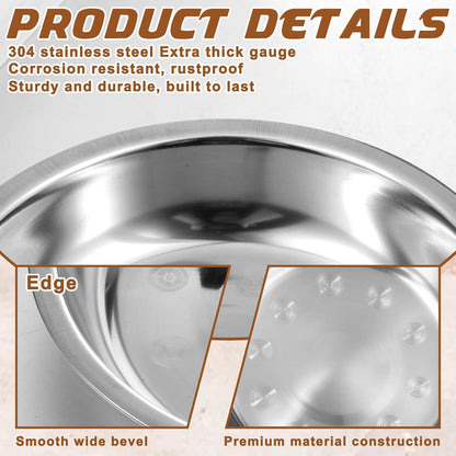 4 Pcs Stainless Steel Cat Bowls, Metal Cat Food Bowls for Indoor Cats, 6.1 Inch Shallow Wide Suitable for Kittens Whisker Fatigue Reducing, Elevates Food for Better, Replacement Basic Cats Plates