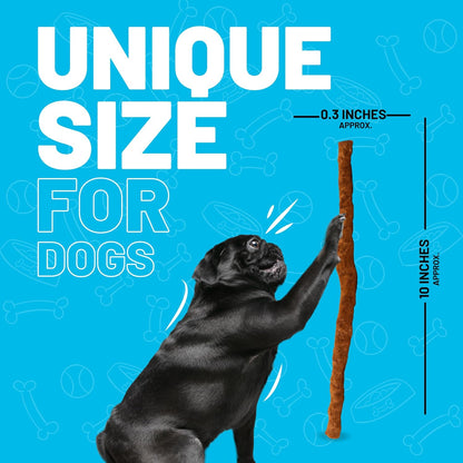 Sitka Farms Beef Sticks - 10 Inch Dog Chews, All Natural Beef Flavor - 50 Count, Premium Crunchy Munchy Sticks with Bully, Collagen and Gelatin