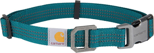 Carhartt Nylon Webbing Dog Collar, Fully Adjustable W/Durable Side Release Buckle, Shaded Spruce, Medium
