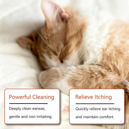 FlowFish Pet Ear Cleaner for Dogs Ear Infection Treatment, No-irritating Dog Ear Cleaner Solution for Treat Dog Ear Infection at Home with Gentle Caring [1.69 FL.OZ]