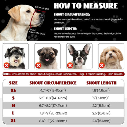 2PCS Dog Muzzles, Breathable Mesh Muzzle for Small Dogs, Adjustbale Soft Muzzle to Prevent Biting Barking Eating Chewing, Dog Mouth Guard for Grooming