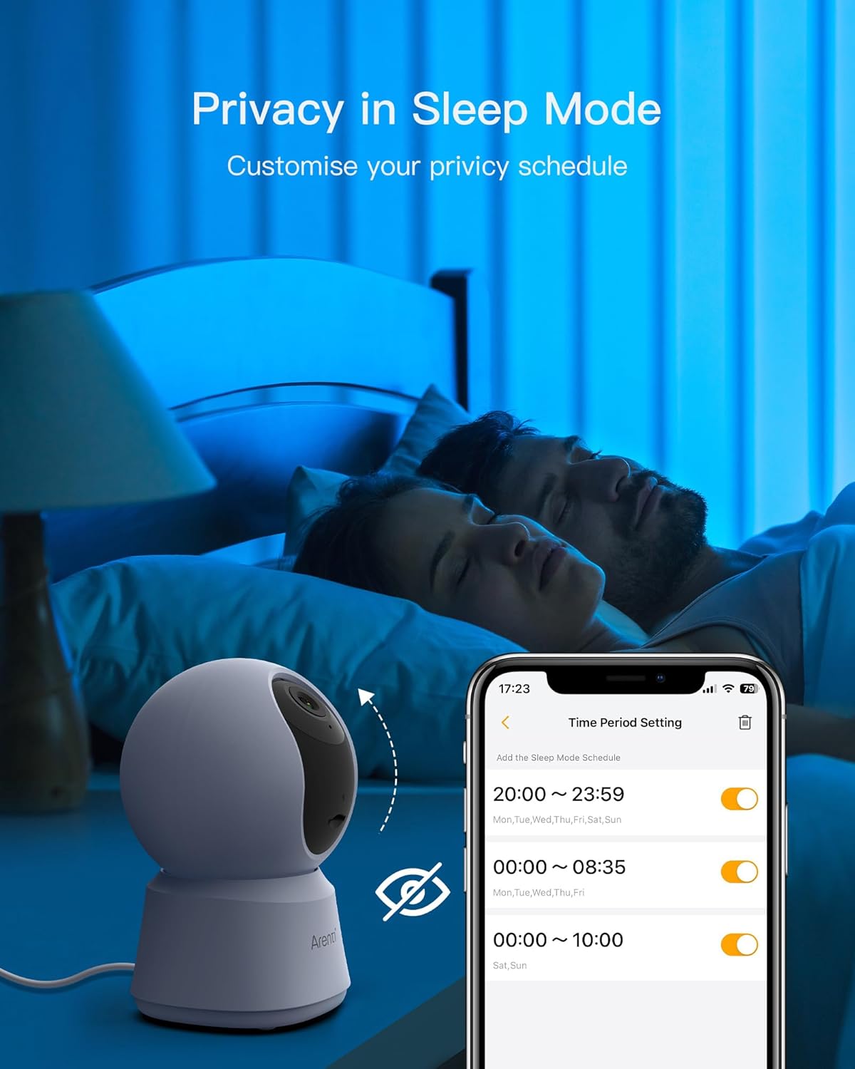 ARENTI 5G Indoor Security Camera, 4MP Pet Camera with Speaker for Dog/Cat, Baby Monitor with Phone App, Dual-Band WiFi, Auto Tracking, Super Night Vision, 2-Way Talk, Cloud & SD Card Storage(P2Q)