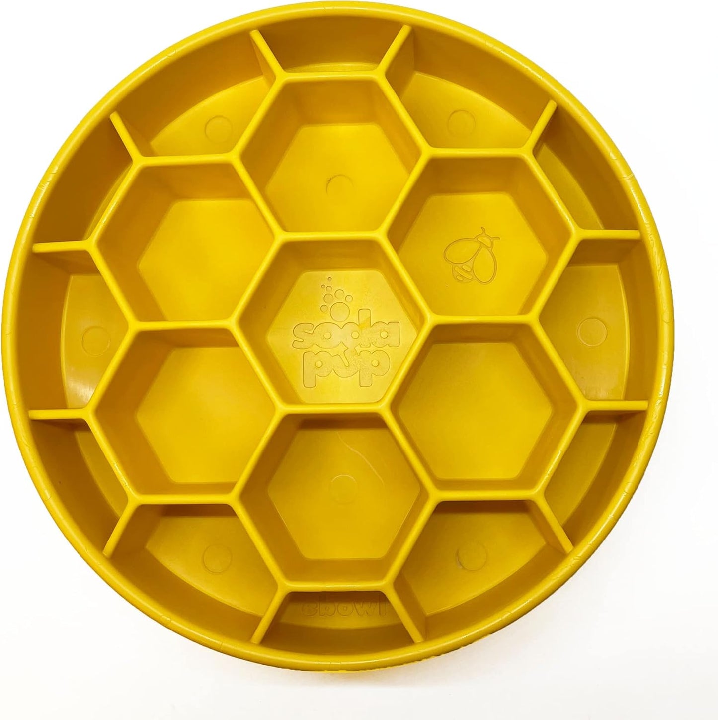 SodaPup Honeycomb Enrichment Bowl – Durable Slow Feeder Bowl Made in USA from Non-Toxic, Pet-Safe, Food Safe Material for Mental Stimulation, Slowing Down Eating, Healthy Digestion, & More