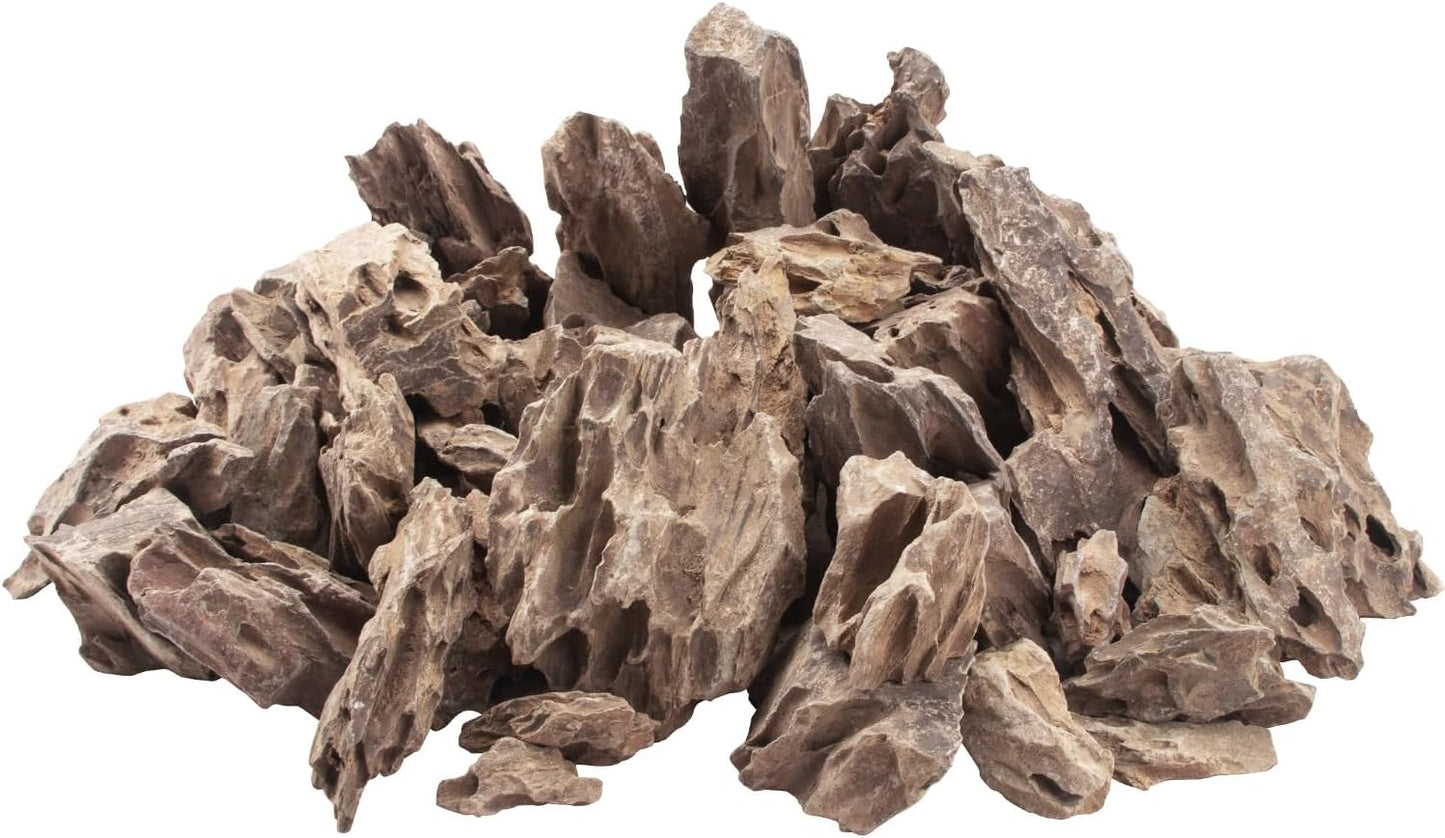 18.1 Pounds Natural Dragon Stones for Aquascaping Terrariums,Aquarium Dragon Ohko Rock (2.1 to 7.2 inch)