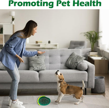 Silicone Slow Feeder Dog Bowls, 8.6"L×6.5"W×1.4"H Slow Feeder to Prevent Choking, Non-Slipping Maze Dog Food Bowl for Dry Wet Food, Versatile Pet Bowl for Dogs and Cats, Dogs Accessories(Dark Green)