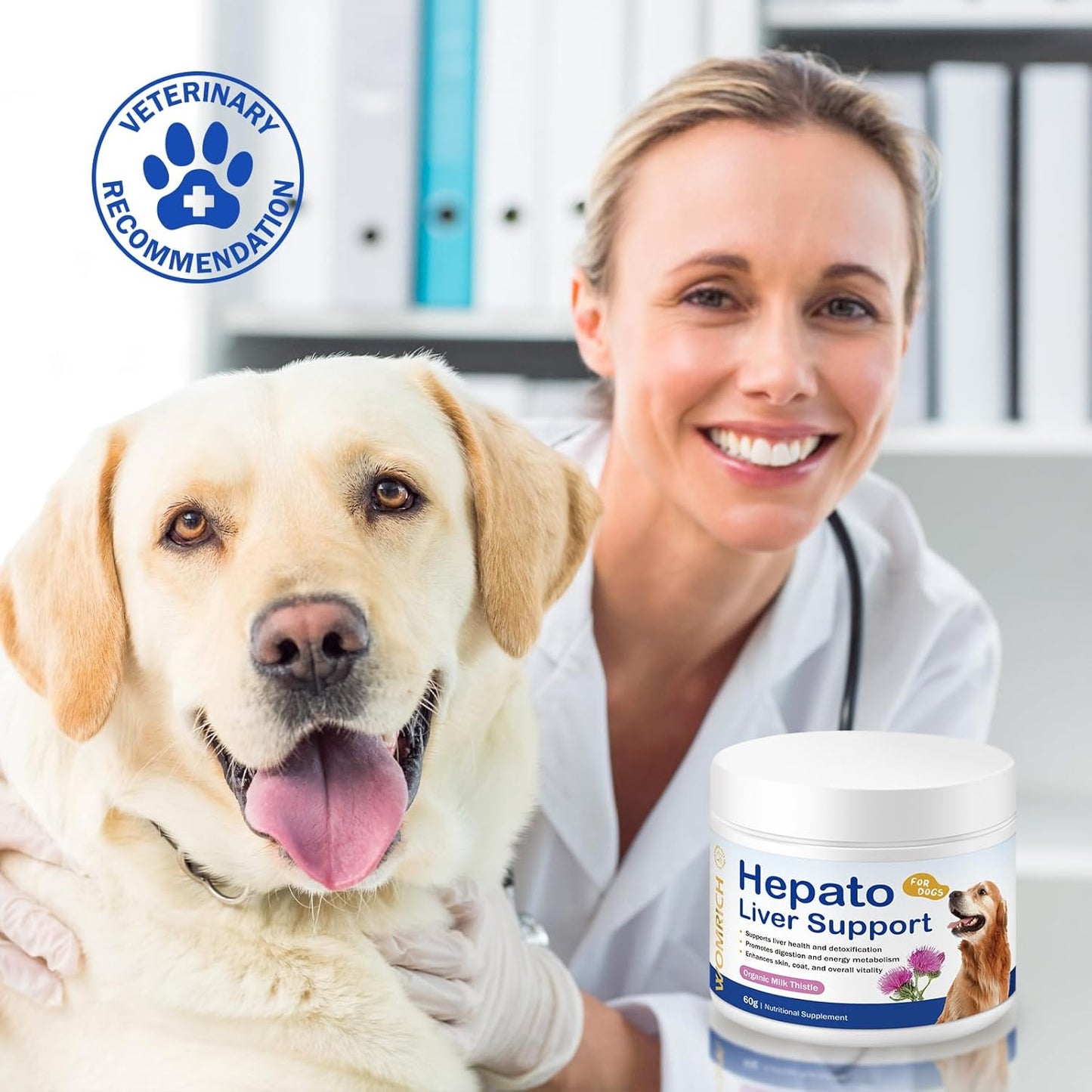Hepato Liver Support for Dogs | Milk Thistle for Dogs with Vitamin B Complex, Supports Liver Health & Detox, Promotes Digestion and Energy Metabolism, Enhances Skin, Coat, Overall Vitality
