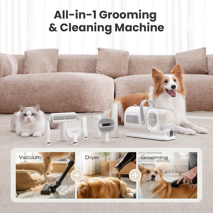 Pst Supplies Bundle:Pet Grooming Brush + Dog grooming vacuum & dryer