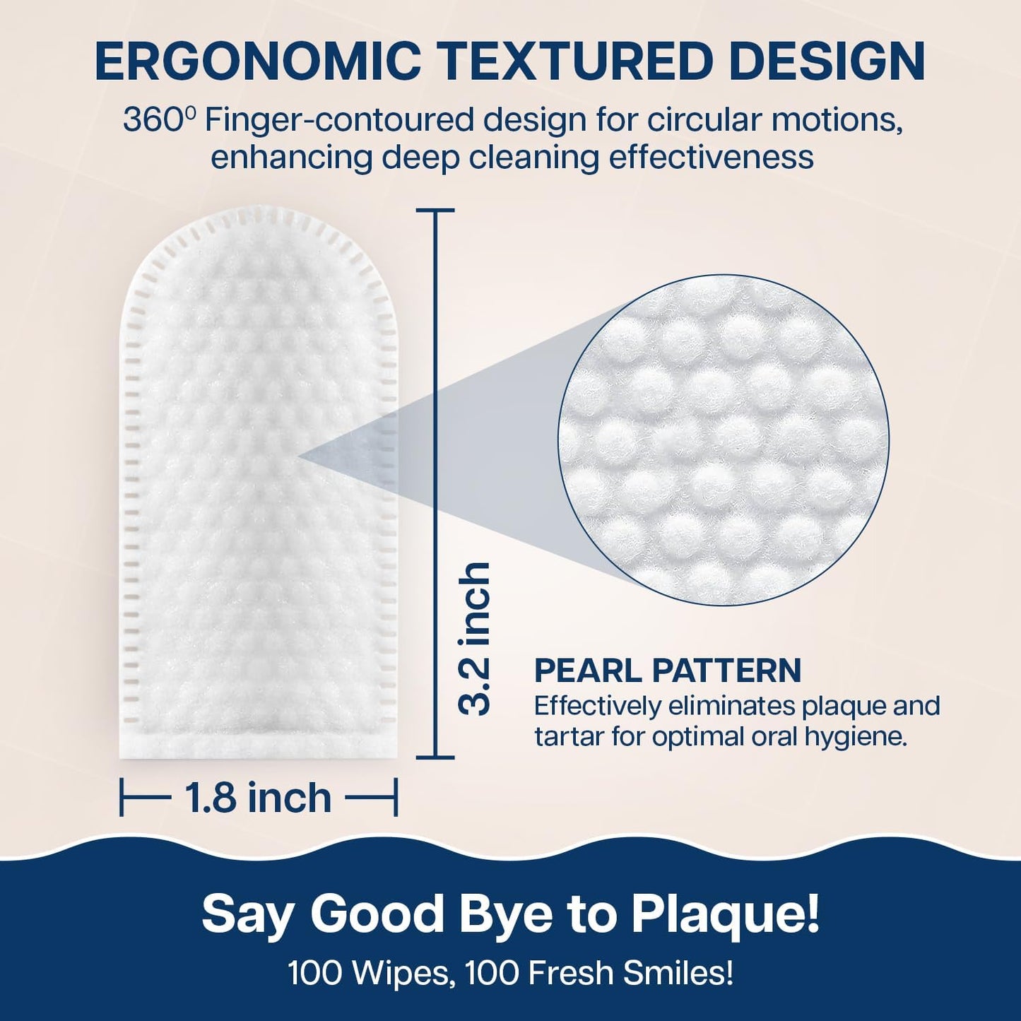 Dog Teeth Cleaning Wipes - 100 Value Pack - Fresh Mint Dog Dental Wipes, Vet Formulated Pet Teeth Cleaning Finger Wipes for Dogs & Cats – Effective Dog Teeth Cleaning, Plaque & Tartar Solution