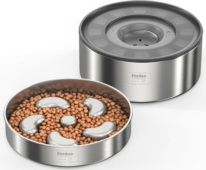 2Cups Slow Feeder+Water Bowl